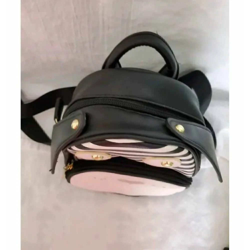 Betsey Johnson Dog Puppy Faux Leather Mini Backpack Bag Floppy Ears